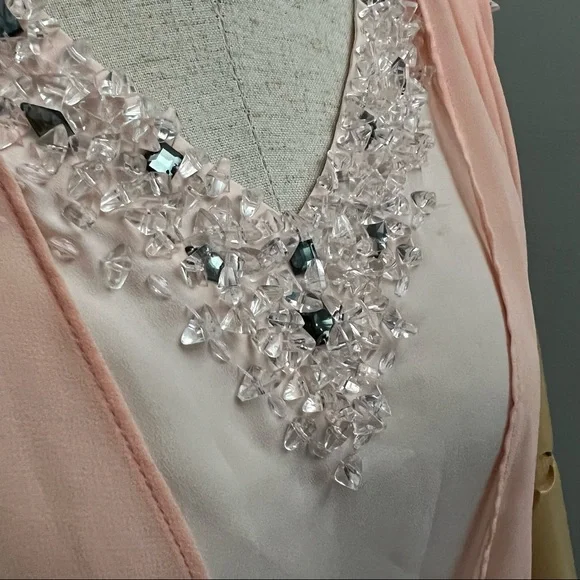 Marc Jacobs 100% Silk Bubble Drape Mini Dress Embellished Size 4 - Picture 3 of 16